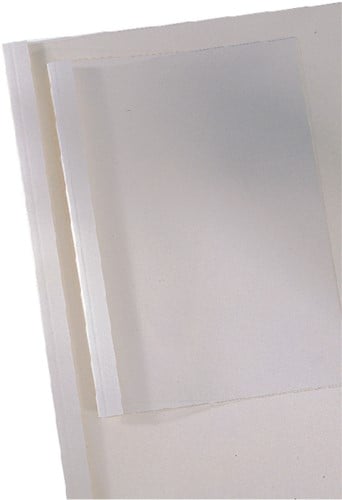 Thermische omslag GBC A4 10mm transparant/wit 100stuks-3