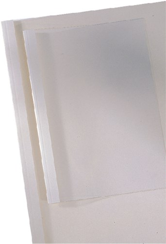 Thermische omslag GBC A4 4mm transparant/wit 100stuks-3