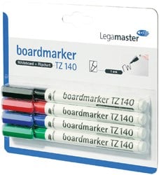Whiteboard stiften Legamaster TZ140 rond assorti 1mm 4st