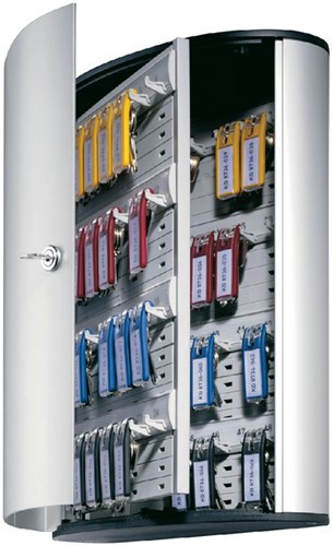 Sleutelkast Durable 54haken 302x280x118mm aluminium