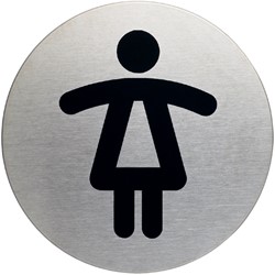 WC pictogram dames rond 83mm Durable 4904