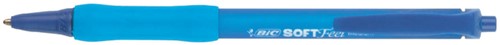 Bic Balpen Soft Feel Clic Grip blauw medium blister van 15 stuks-2