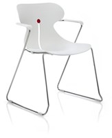 Vergaderstoel design Desiro dot wit