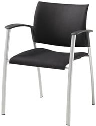 Vergaderstoel zwart ProLine Style aluminium frame