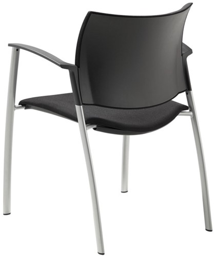 Vergaderstoel zwart ProLine Style aluminium frame-3