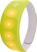 Wowow lichtband geel met 5 rode leds met velcrosluiting met batterij