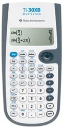 Texas wetenschappelijke rekenmachine TI-30XB Multiview werkt op batterijen