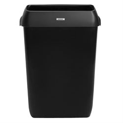 Afvalbak voor toilet en sanitair Katrin zwart met deksel 50 liter