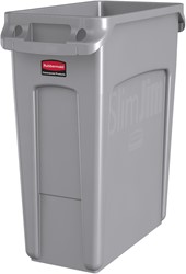 Afvalbak Rubbermaid Slim Jim 60 liter grijs