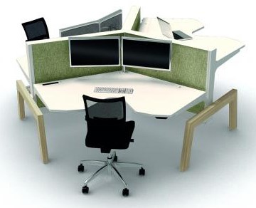 Sta bureau Markant Max Hybrid Wing 3 werkplekken-3