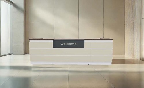 Kantoor balie Welcome Metal groot