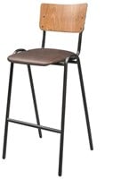 Barkrukken industrieel kunstleder / hout zithoogte 76cm-2