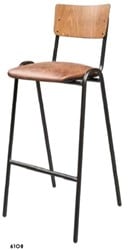Barkrukken industrieel kunstleder / hout zithoogte 76cm