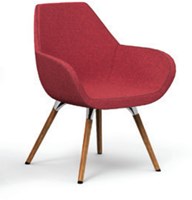 Bijzetstoel Bip met houten poten