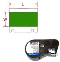 Brady label 38mm wit op groen vinyl