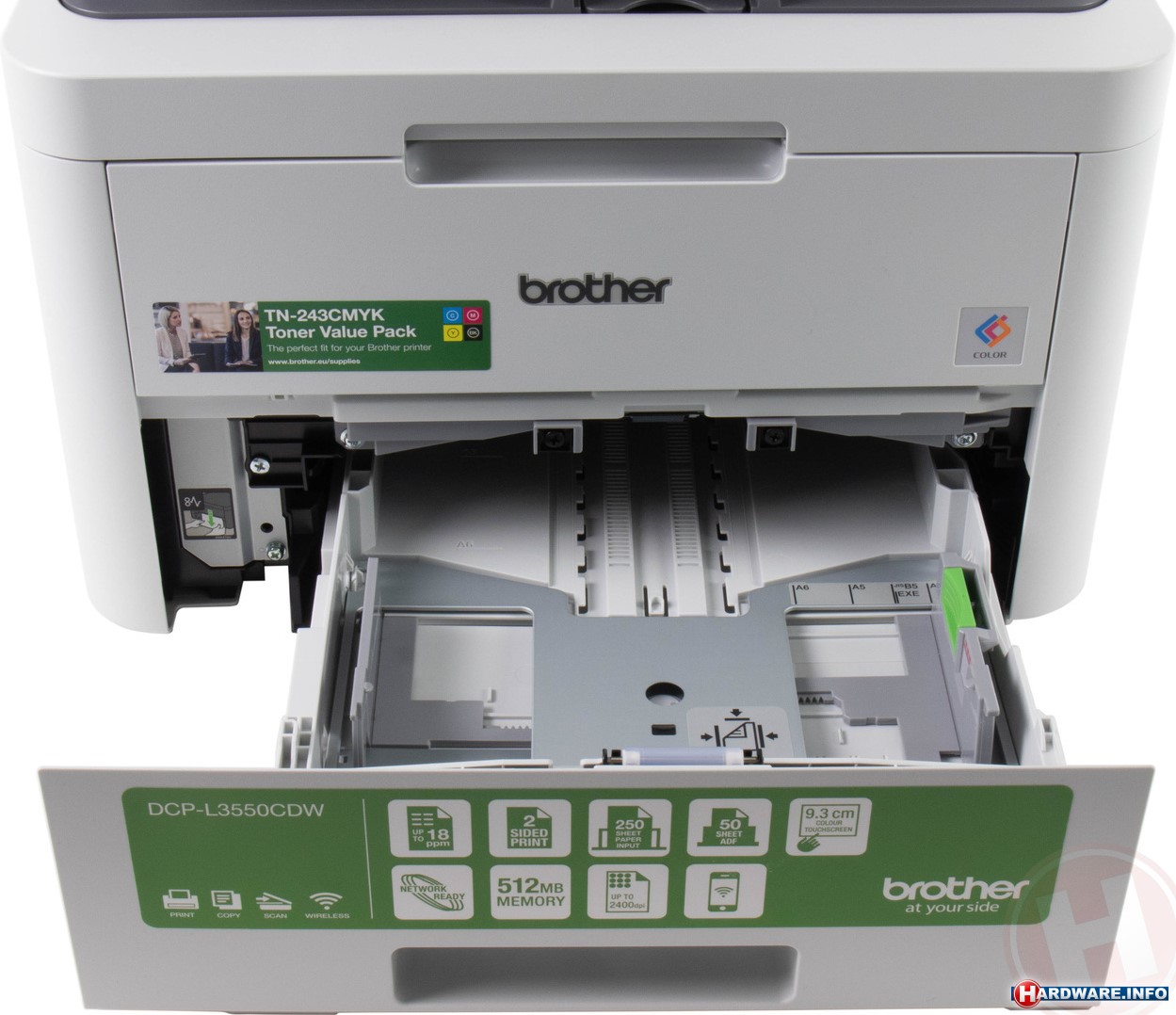 Weerkaatsing Wegenbouwproces punt Brother DCP-L3550CDW all-in-one printer kleur