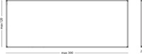 Mededelingenbord Smit Visual 120x300cm blauw-2