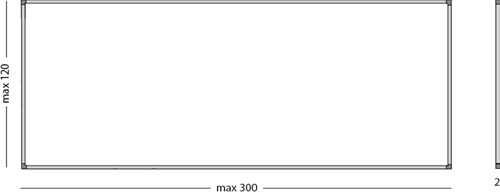 Mededelingenbord Smit Visual 120x300cm grijs-2