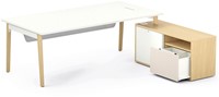 Bureau met kast Robin met houten poten