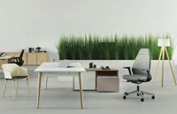 Bureau met kast Robin met houten poten-3