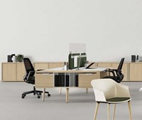 Duo bureau Robin Wood 2 werkplekken-2