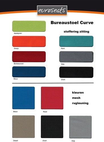 Bureaustoel-NEN-1335-Euroseats-Curve-kleurenkaart