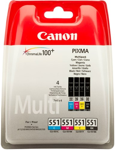 Canon CLI-551 cartridge multipack + zwart