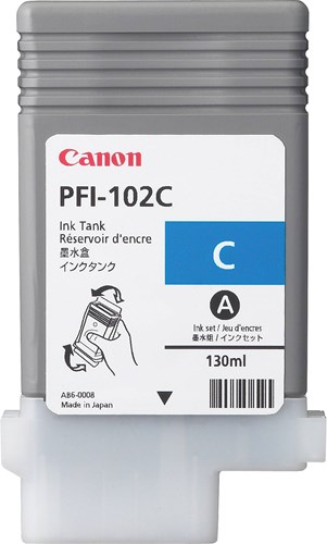Canon PFI-102C cartridge cyaan