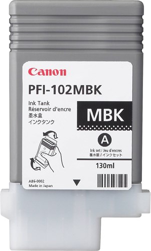 Canon PFI-102MBK cartridge matzwart