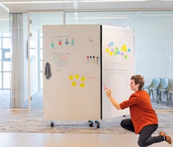 Chameleon Harmonica Workwall whiteboard prikbord combi 2-delig