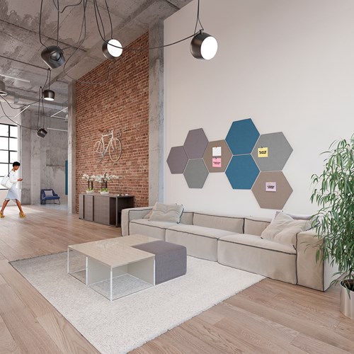 Prikbord Pinning Shapes six-square Ø 60cm-2