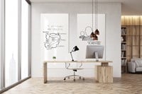 Groot Whiteboard Chameleon 98 x 198cm Emaille Randloos Sharp-3