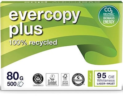 Printpapier 100% gerecycled Clairefontaine Evercopy Plus 80 gram pak van 500 vel-2