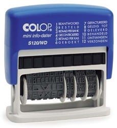 Colop S120WD tekststempel met datum Mini-Info Dater