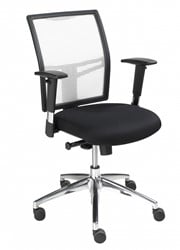 Comfortabele bureaustoel ProLine Go met witte netwave rugleuning