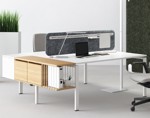 Conect Duo bureau met James opbergmeubel