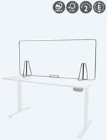 Plexiglas scherm voor bureau, vergadertafel of balie-3