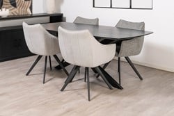 Deens ovale tafel mangohout Flora
