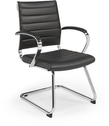 Design vergaderstoel met armleuning in kunstleder-3