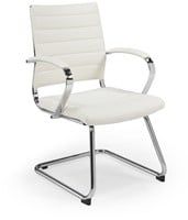 Design vergaderstoel met armleuning in kunstleder-2