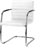 Design vergaderstoel kunstleder met sledeframe-2