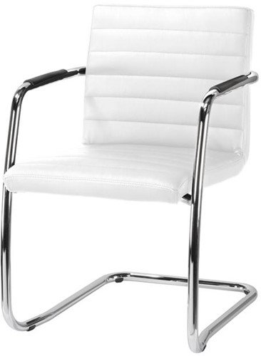 Design vergaderstoel kunstleder met sledeframe-2