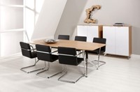 Design vergaderstoel kunstleder met sledeframe-3