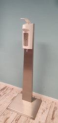 Desinfectiezuil RVS met dispenser voor desinfectiemiddel