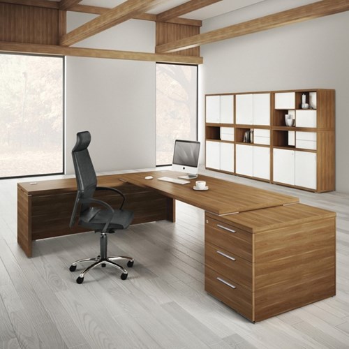 Directie hoekbureau met kast met opbergruimte Kara-3