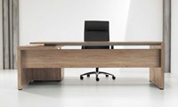 Directie hoekbureau Oakwood XTR 230x172cm met glazen topblad-3
