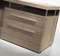 Directiebureau Oakwood XTR 230x172cm met zwevend aanbouwblad-3