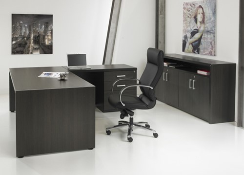 Directie hoekbureau Oakwood XTR + ladeblok 210x210cm-2