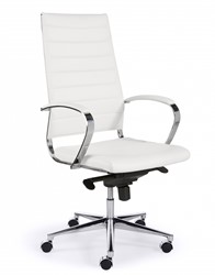 Directiestoel wit ProLine Design kunstleder met hoge rug