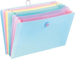 Documentenmap met 8 vakken pastelkleuren